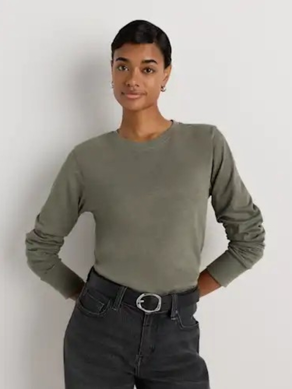 Quince 100% Organic Cotton Slub Long Sleeve Tee